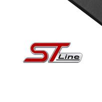 Blizgantis juodas ST LINE emblema Automobilio stilius 3D lipdukas Metalinis priekinės variklio dangčio grotelių ženklelis Ford Focus Mk3 MK4 Fiesta Ecosport Kuga 1