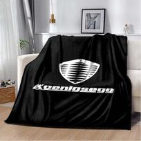 2026 New K-Koenigsegg Logo 3D Soft Cozy Warm Thick Large Flannel Washable Throw Blanket Sofa Bed Travel Indoor Home Decor Gift 100x150cm