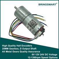 JGA25-371 12V DC Gear Motor Encoder 18-1930RPM Support CW CCW Reversed Speed Control Electric Motor For DIY Electronic equipment 12V