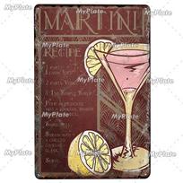 Cocktail Shots Metal Sign Vintage Plaque Beer Tin Sign Plate Wall Decor For Bar Pub Man Cave Bloody Poster Custom 20x30cm（7.8x11.8inch）