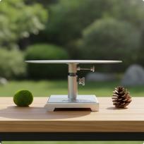 Bonsai Stand with Adjustable Lift Stainless Steel Turntable 360-Degree black