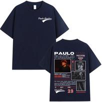 Rapper Paulo Londra Homerun Album T-shirts Mens Women Fashion Hip Hop Overd T Shirt Casual 100%  Short Sleeve T-shirt#Color S juoda