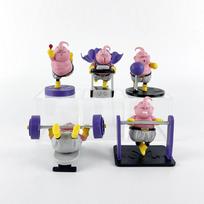 5 Pieces / Set Body-building Fitness Majin Buu Cute Version Action Figure PVC Doll Toys Collection Model gray