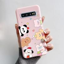 Case For Samsung Galaxy S10 S 10 Plus S10E Fundas Stylish Painted Soft TPU Protection Back Cover For Samsung S10 S10+ Phone Case S10e white