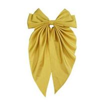 Ethereal Tulip Mermaid Iridescent Bow Hair Claw with Ribbon Tails Sweet Girl Pearlescent Color Fashion Shark Clip for Women yellow