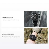 G-Shock Žemės serija Mudmaster Šeši radijo bangų daugiafunkcinis saulės kvarco mechanizmas Dervos dirželis Vyriški laikrodžiai Juodas GWG-1000-1A1PR Black gray