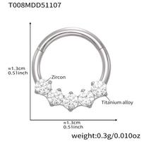 Septum Hoop Clicker Titanium CZ Seamless Nose Ring  Minimalist Body Jewelry Hypoallergenic Lightweight Gift for Women fashion