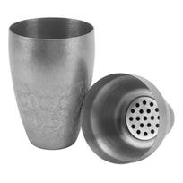 Cocktail Shaker 304 Stainless Steel Boston Shaker Mixer with Built in Strainer for Bar Home Bartending gray