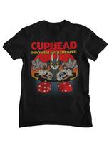 Cuphead Dont Deal With The Devil Retro Cartoon Graphic T Shirt Unisex And Unisex 1930s Style Game Pure Cotton Streetwear Tops M red