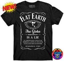 Flat Earth T-Shirt Model Map Globe Lie Unisex Men Fashion Black T World Logo Firmament Planet Realm NASA Lies Gleason Tees Tops Water Level 130 black