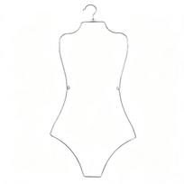 Foldable Metal Wire Bikini Hanger Anti-deform Swimsuit Underwear Storage Rack for Home Closet Dorm Use A299 white