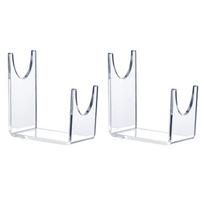 2Pcs/set Easy to Clean Shofar Bracket Stand Strong Acrylic U-shaped Rack Holder  Gifts 2Pcs/set white