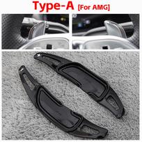 For Mercedes-Benz AMG A35 A45 C63 E63 S63 G63 C43 CLA GLA GLC GLS GLE 2018- Car Steering Wheel Shift Paddle Shifter Extend AMG-Black black