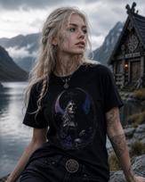 Hel Norse Goddess Shirt | Viking Tattoo Aesthetic Tee | Nordic Mythology Graphic T-Shirt | Dark Feminine Streetwear | Scandinavian Goth Top 3XL gray