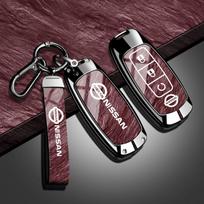 Metalinis automobilio rakto dėklas Dangtelis Korpusas Nuotolinio valdymo priedas Nissan Rouge Kicks Pathfinder j12 Ariya Altima Rogue Qashqai Bluebird Sylphy black
