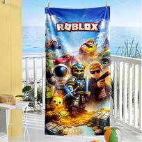 Roblox paplūdimio rankšluostis Minkštas Patvarus Greitai džiūstantis Patogus Lengvas Puikiai tinka kelionėms, jogai, stovyklavimui ir plaukimui 70cmx140cm(27x55inch)