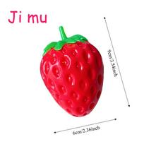 Handmade Crunchy Srawberry Stress Ball Squishy Toy Building Block Filling Crispy Fidget Ball Asmr Sensory Stress Relief Toy red