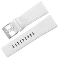 Leather Watch Strap for Diesel DZ7396, DZ4318, DZ4290, DZ7395, DZ4344 - Lychee Grain Design 22mm white