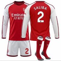 2627 Arsenal Home Long-Sleeve Football Shirt – No. 7 Saka, No. 8 Ødegaard, No. 41 Rice, No. 14 Gyökeres 24