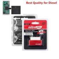 Nitro OBD2 EcoOBD2 Dvigubo ECU Lusto Traukos Dėžutė NitroOBD2 Eco OBD2 Benzininio Dyzelinio Automobilio 15% Kuro Taupymas Daugiau Galios Sukimo Momento Nemokamas Pristatymas Red For Diesel red