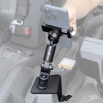 KEMIMOTO X3 Phone Mount, CNC Aluminum Dashboard 360° Adjustable Cell Phone Holder, Compatible With Can-Am Maverick X3 And MAX Models Phone Mount gray