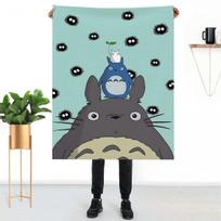 Pūkuotas anime Totoro pledas sofai, keliams, minkštas, prabangus namų dekoras, pledai, mieli vaikų sodo lovos pledai 75cmx90cm white