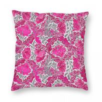 William Morris Floral Fuchsia Pillowcase Polyester Linen Velvet Creative Zip Decor Room Cushion Cover 45x45cm pink