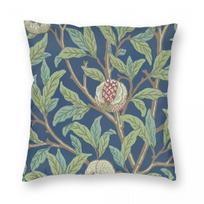 William Morris Bird Pomegranate Square Pillowcase Polyester Linen Velvet Pattern Decor Throw Pillow Sofa Seater Cushion Cover 40cmx40cm(16x16Inch) gray