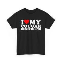 I Love My Cougar Bestfriend T-shirt , I Heart My Best friend T-shirt , I Heart My Cougar Shirt 120 white