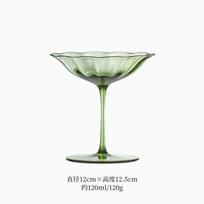 Lengvas prabangus retro gėlių namų vyno taurės šampano taurės rinkinys krištolinė taurė briaunota rožinė žalia kokteilių taurė martini taurė 1PCS beige