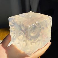 Skaidrus Sūrio Squishy Streso Malšintuvas Įdarytas Vazelinu Lėtai Kylančios Sensorinės Fidget Minkštas De-streso Įtaisas Stalui 7.5Cm black