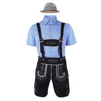 Nauji vyriški Miuncheno Oktoberfest drabužiai languotas marškinis kombinezonas džinsinė kepurė kostiumas vyriški drabužiai 2XL gray