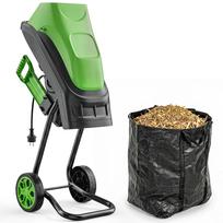 Electric Garden Shredder 2500 W, Branch Shredder with 45L Collection Bag, 4300 rpm, 44x34x96cm, Green 44 x 34 x 96 cm