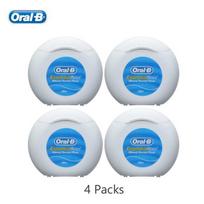 Oral B Essential Floss Patogus vaškuotas dantų siūlas dantenų priežiūra tarpdančių švarus plokščių siūlų siūlas 50m/vnt white