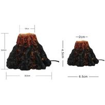 Povandeninis LED Ugnikalnio Akvariumo Ornamentas 12 LED Oro Užuolaida Burbulai Akmuo Žuvų Akvariumas black