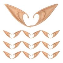 10 Pairs Fairy Pixie Elf Ears Soft Pointed Fairy Ears Long šviesios kavos spalvos