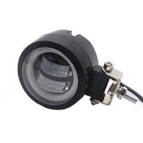 ONGMEIL Motociklo LED Prožektorius/Rūko žibintas su Angel Eye šviesa Harley Honda Suzuki Kawasaki Custom (Viena balta šviesa) balta