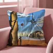 S-Salvador Dali Cushion Cover Multi-Scene Pillow Cover for Home & Car - Reversible, Soft & Durable for Daily Use 30cmx30cm black