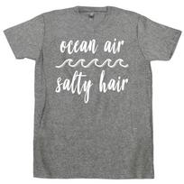 Ocean Air Salty Hair  Beach Please Boat Hair Don't Care Toes In Sand Tee Unisex T-Shirt XXXL gray