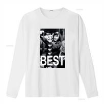 George Best Moet Balinti marškinėliai Laimė yra turėti mano naujus ilgomis rankovėmis arba s vintažinius plautus Stilingi Patogūs dizainerio drabužiai Švelnūs XL white
