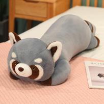 50~90cm Raudonoji panda meškėnas pliušinis žaislas kimštas milžiniškas ilgas uodegos animacinis gyvūnas pagalvė miego draugas atrama pagalvė dovana 50cm gray
