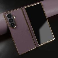 Genuine Leather Case for Samsung Galaxy Z Fold 7 6 5 4 3 Fold4 Fold3 Fold5 Fold6 Fold7 Phone Cover Cases Fundas Coque Shell Capa Genuine Leather&Galaxy Z Fold3 5G