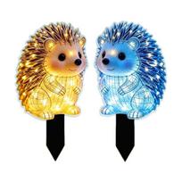 Acrylic Animal Garden Stakes 2 Pack, Double Sided Yard Piece with Ground Insert for Flower Bed, Flower Pot, Yard Line and Porch Display 1 yellow