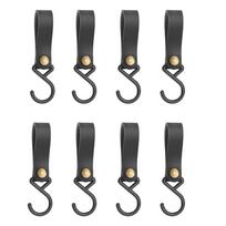 Portable Outdoor Hook Camping Picnic S-Hook PU Leather Hung Hook KeyChain Hook Storage Rack Shelf Hooks Set Hangers juoda
