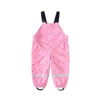 HONEYKING Rožinis Vaikams Atsparus Vandeniui Vėjo Striukės Ir Lietaus Kelnės Komplektas 122 cm pink
