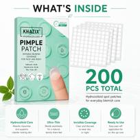 200Pcs Hydrocolloid Acne Pimple Patches Invisible Spot Stickers Waterproof Zit Cover Blemish Concealer for Face Skin Care white