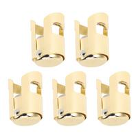 5Pcs Champagne Bottle Stopper Stainless Steel Champagne Sealer Plug Reusable Wine Saver for Wine Bottles Sparkling Bottles Gold golden auksinė