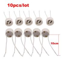10 vnt./partija Elektrinės lempos pagrindas GU10 laikiklis Jungtis AC maitinimo lizdas LED halogeninei šviesai Priedas 7cm 10cm 15cm 10cm 10pcs