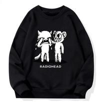 „Radiohead“ gobtuvas „OK Cooperation Computer Band“ roko muzikos megztiniai su albumo viršūnėmis gatvės apranga juokingi raštai vyrams / moterims apranga M juoda