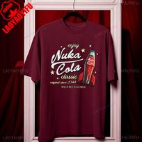Nuka Cola Fallout Unisex Softstyle Medvilniniai Marškinėliai Juokingi Marškinėliai Vintage Raudoni Marškinėliai 2044 Marškinėlių Viršūnės Gerbėjo Dovana Ropa Hombre Harajuku L brown